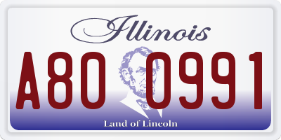 IL license plate A800991