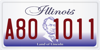 IL license plate A801011