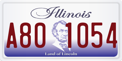 IL license plate A801054