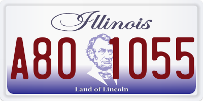 IL license plate A801055