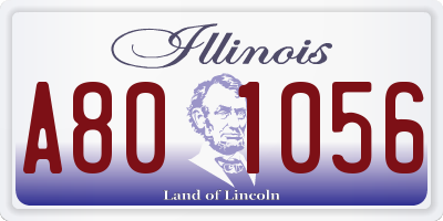 IL license plate A801056