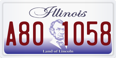 IL license plate A801058