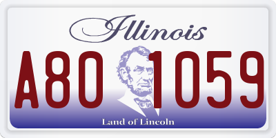 IL license plate A801059