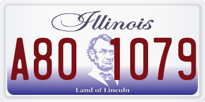 IL license plate A801079
