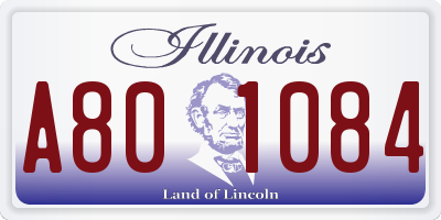 IL license plate A801084
