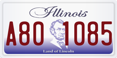 IL license plate A801085