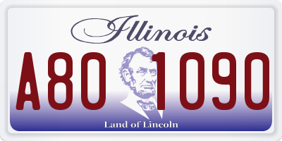IL license plate A801090