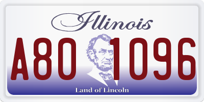 IL license plate A801096