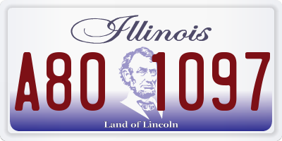 IL license plate A801097