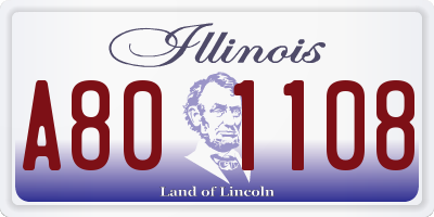IL license plate A801108