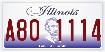 IL license plate A801114