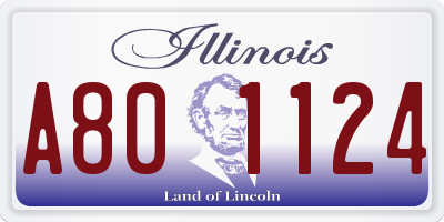 IL license plate A801124