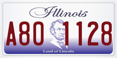 IL license plate A801128