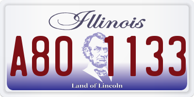 IL license plate A801133