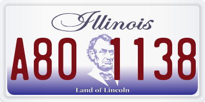 IL license plate A801138