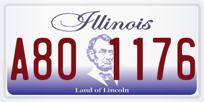 IL license plate A801176