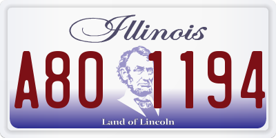 IL license plate A801194