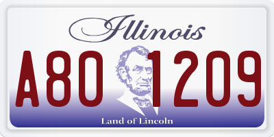 IL license plate A801209
