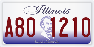 IL license plate A801210
