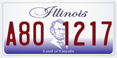 IL license plate A801217