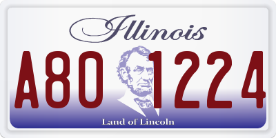 IL license plate A801224