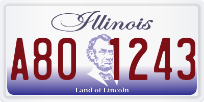 IL license plate A801243