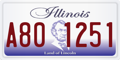 IL license plate A801251