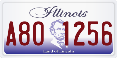 IL license plate A801256