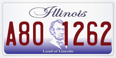 IL license plate A801262