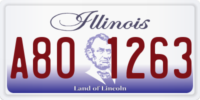 IL license plate A801263