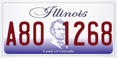 IL license plate A801268