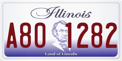 IL license plate A801282