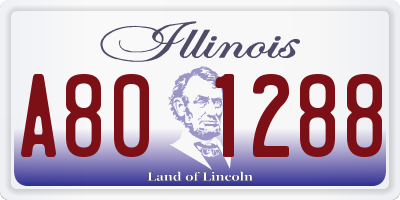 IL license plate A801288