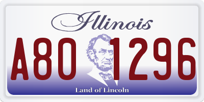 IL license plate A801296
