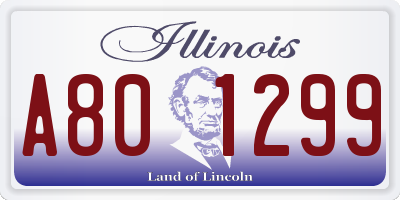 IL license plate A801299