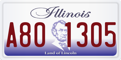 IL license plate A801305