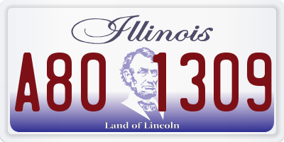 IL license plate A801309