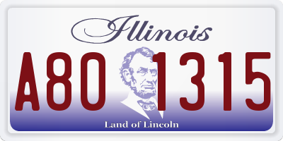IL license plate A801315