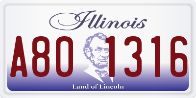 IL license plate A801316