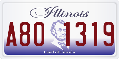 IL license plate A801319