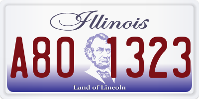 IL license plate A801323
