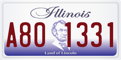 IL license plate A801331