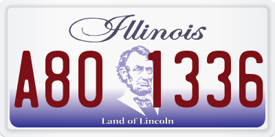 IL license plate A801336
