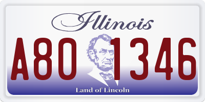 IL license plate A801346