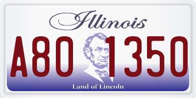 IL license plate A801350