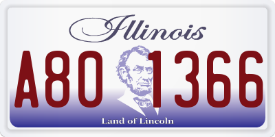 IL license plate A801366