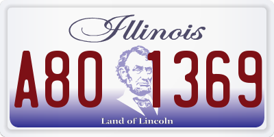 IL license plate A801369