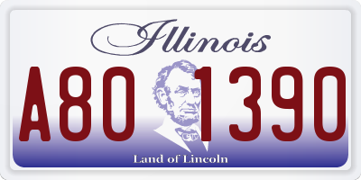 IL license plate A801390