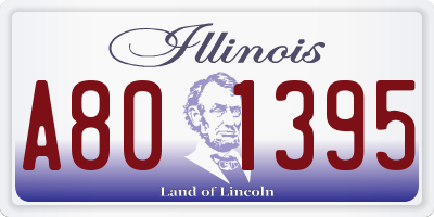 IL license plate A801395
