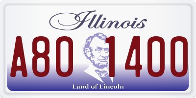 IL license plate A801400